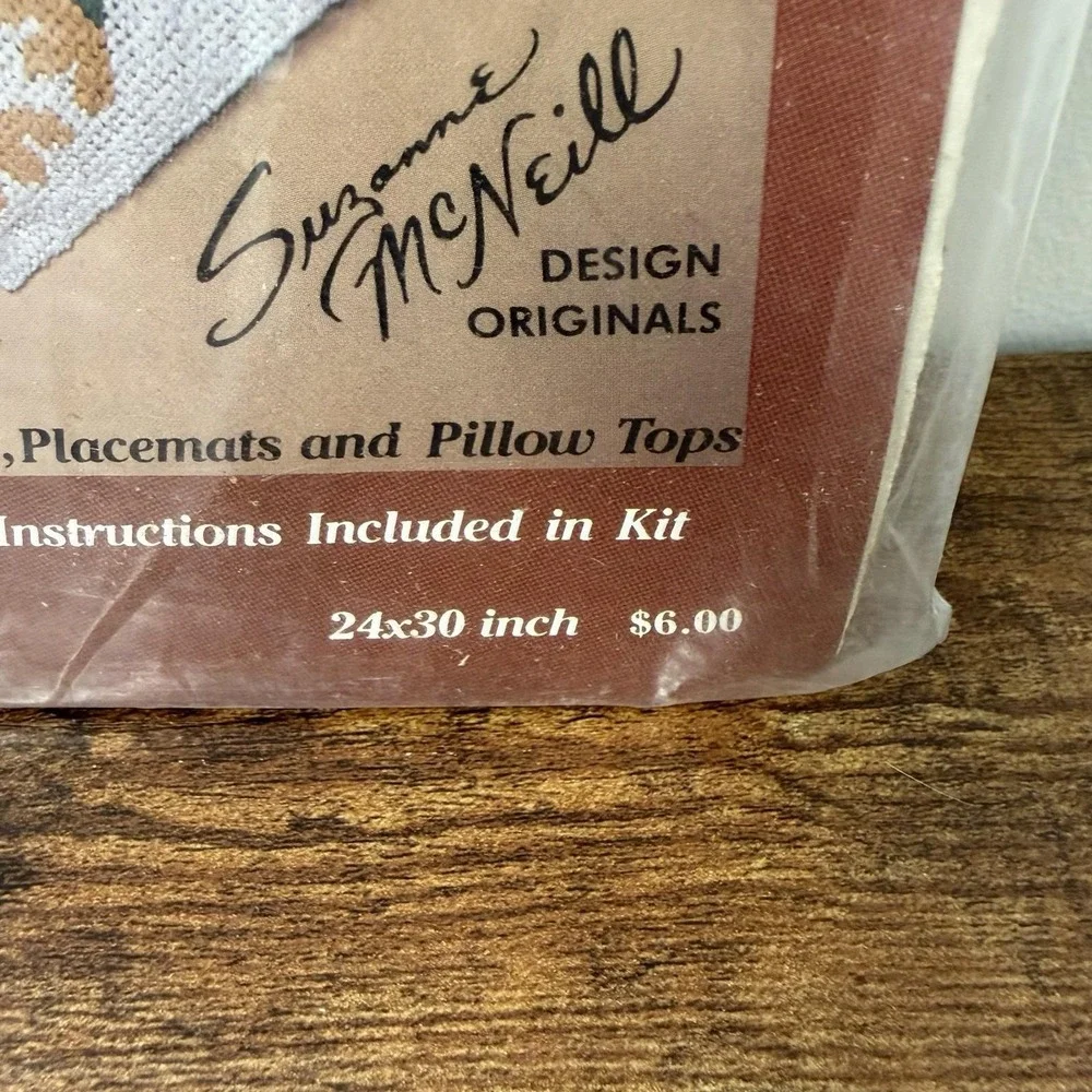 Vintage Rugpoint Rag Rug Kit Heart Birds Distelfink Suzanne McNeill Canvas New